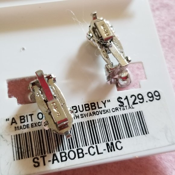 $5/$25 "A Bit of the Bubbly" Clip back adjustable earrings - Picture 2 of 2